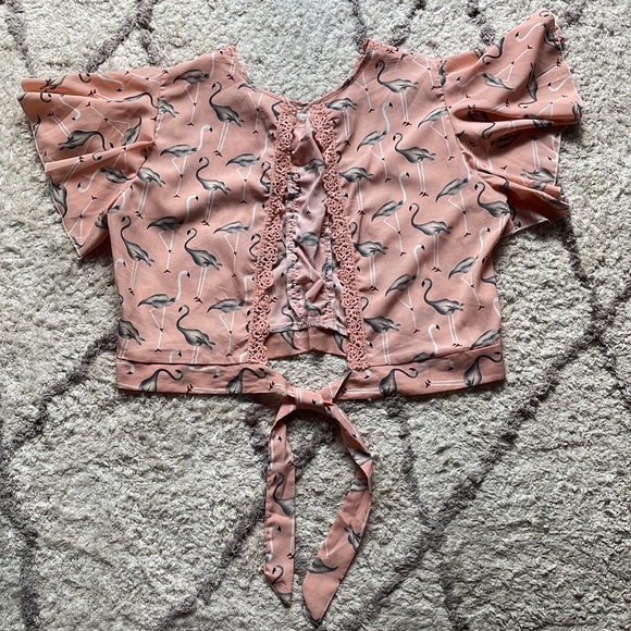 ✨Flamingo Peach Top✨ - Picture 5 of 6